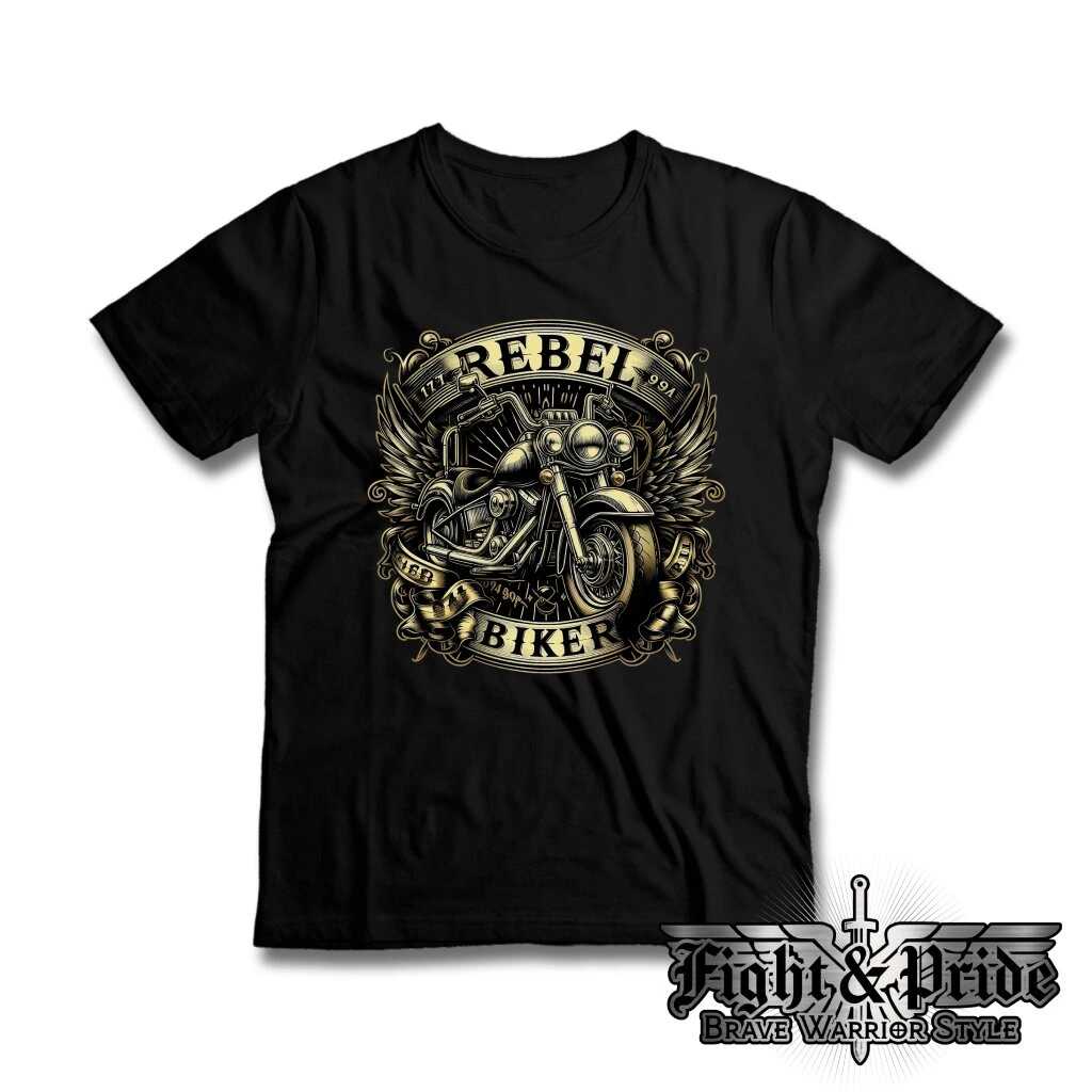 Tričko s potiskem Rebel Biker-Motorka